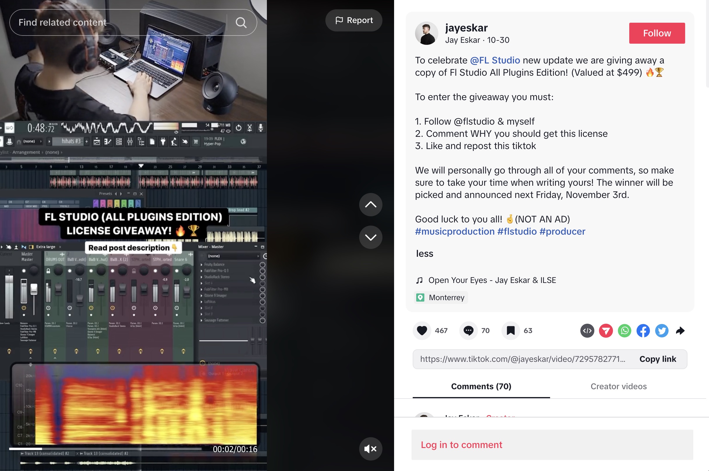 jayeskar TikTok Giveaway