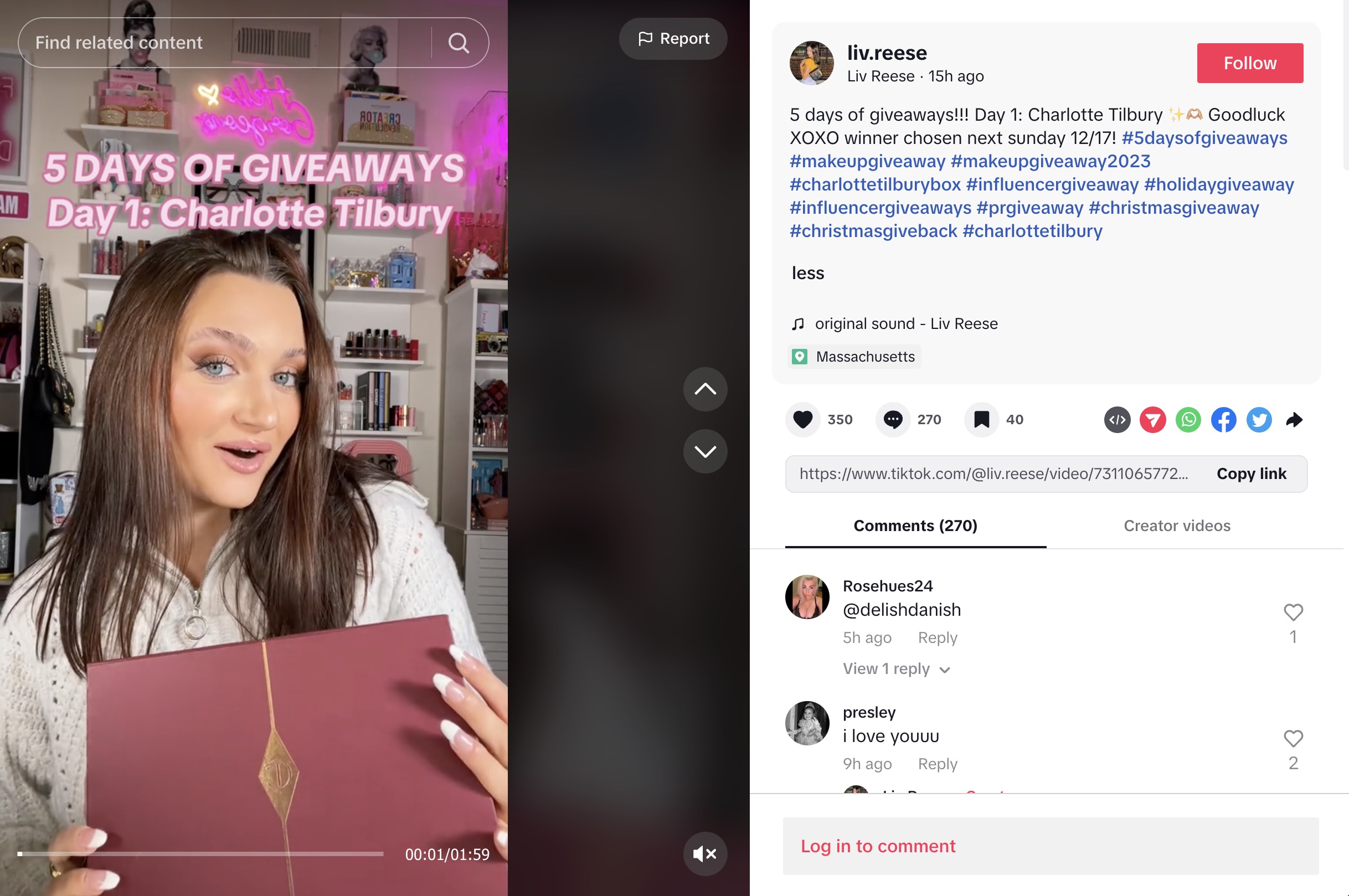 liv.reese TikTok Giveaway