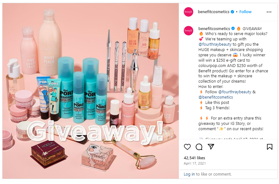 Benefit Cosmetics Giveaway