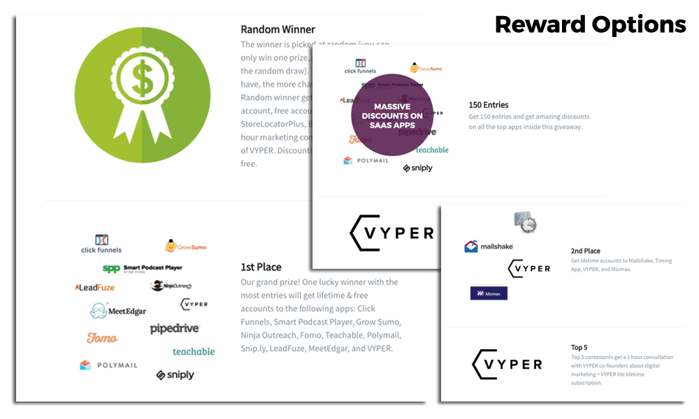 leaderboard contest - saas bundle rewards