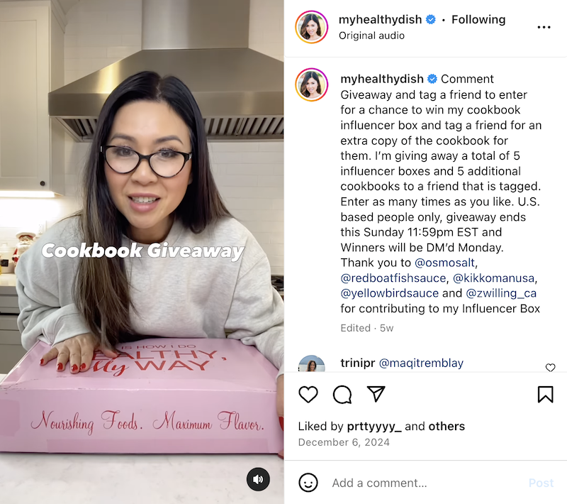 My Healthy Dish Instagram Giveaway